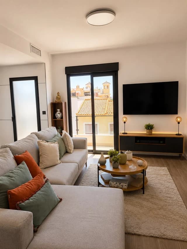 Elegante slaapkamer met inbouwkasten